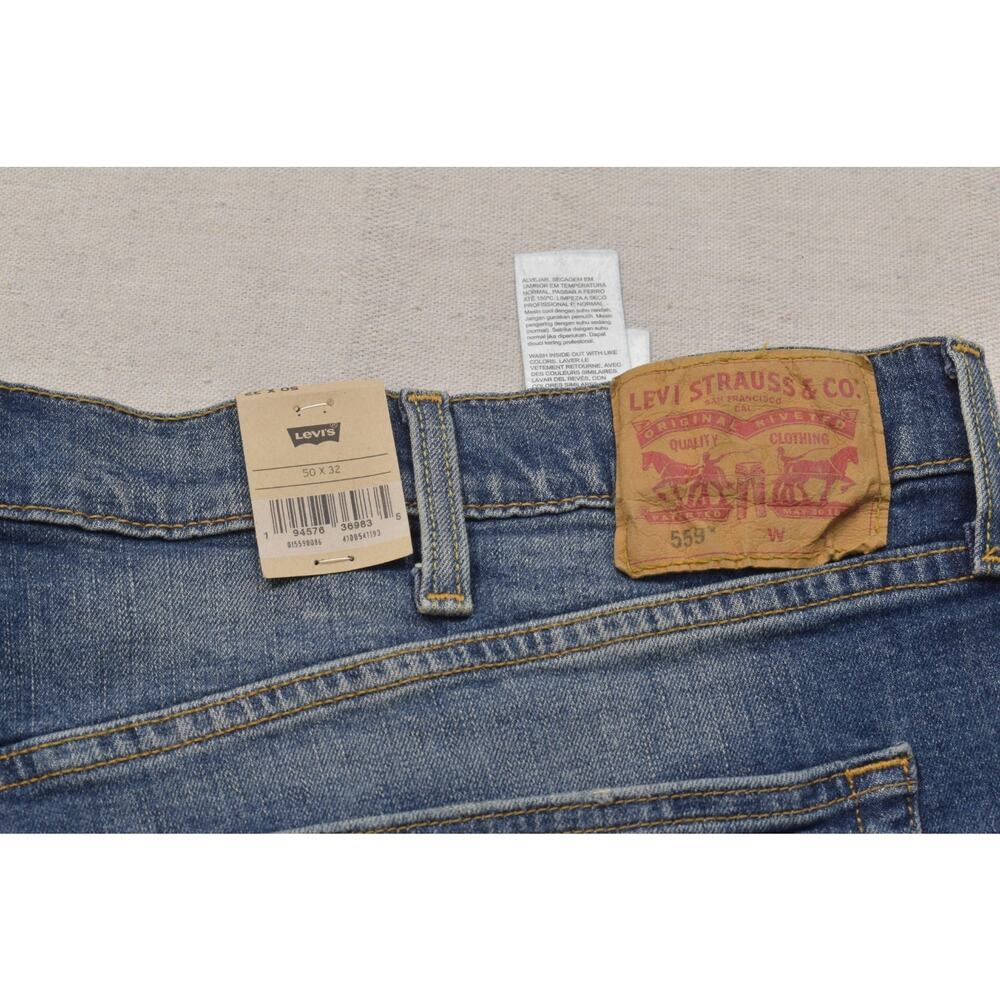 Levi's 559 Relaxed Straight Fit Men's Jeans Blue Wash Size 50x32 NWT Stretch - Picture 5 of 8